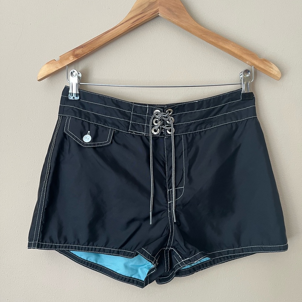 Women's Black Birdwell Beach Britches Board Shorts Size 4 black swim trunks